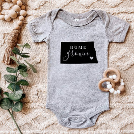 ノースダコタホームグロウン州ティー ベビーボディスーツ