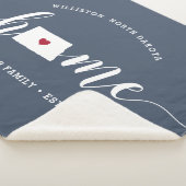 ノースダコタホーム州 パーソナライズされた シェルパブランケット (3/4)