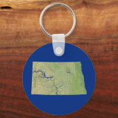 ノースダコタマップキーチェーン キーホルダー (正面)