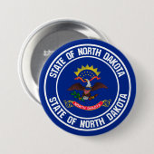 ノースダコタラウンドエンブレム 缶バッジ (正面&裏面)