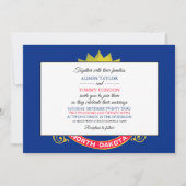 ノースダコタン州旗、ノースダコタ州旗結婚。 招待状 (正面)