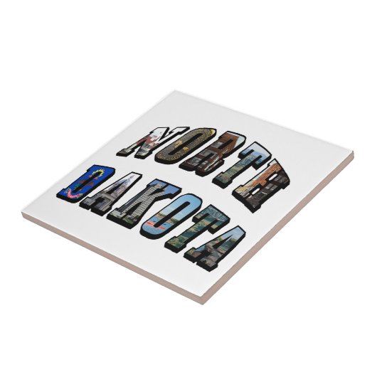 ノースダコタ写真文字 タイル (側面)