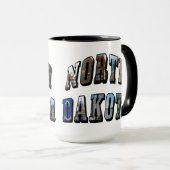 ノースダコタ写真文字 マグカップ (正面右)