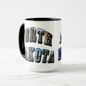 ノースダコタ写真文字 マグカップ (正面左)