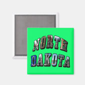 ノースダコタ写真文字 マグネット (正面/裏面)