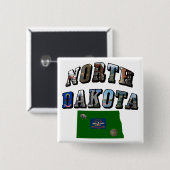 ノースダコタ写真文字 缶バッジ (正面&裏面)