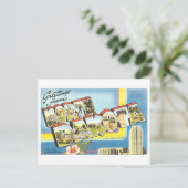 ノースダコタ州からのヴィンテージの挨拶 ポストカード (スタンド正面)