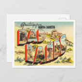 ノースダコタ州からの挨拶、バッドランド旅行 ポストカード (正面/裏面)