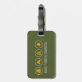 ノースダコタ州のハイク ラゲッジタグ (裏面縦)