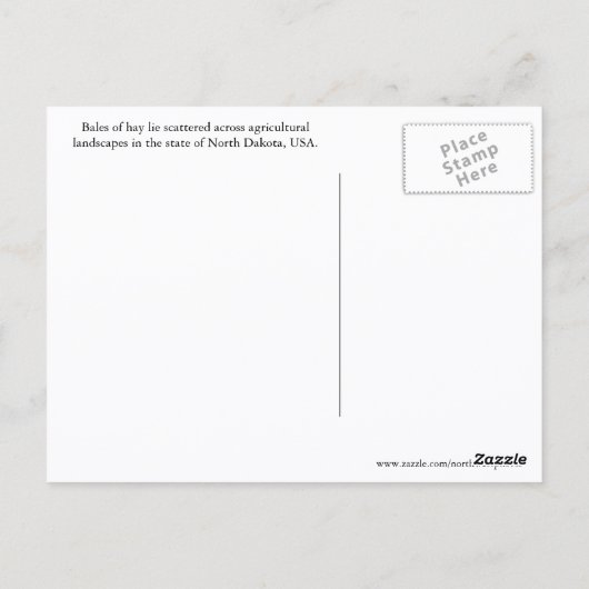ノースダコタ州のヘイ・バレスの田園旅行 ポストカード (裏面)