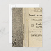 ノースダコタ州の土地補助金 ポストカード (正面/裏面)