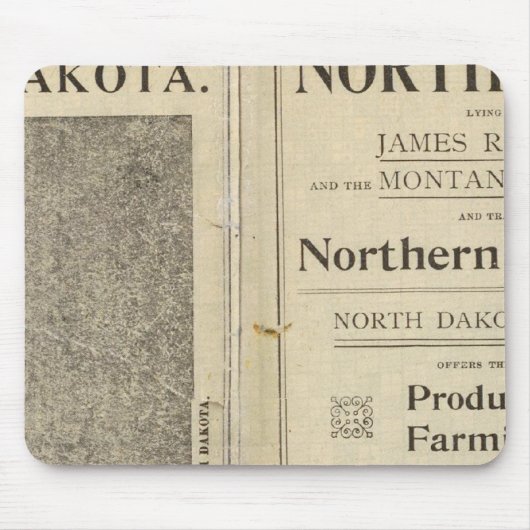 ノースダコタ州の土地補助金 マウスパッド (正面)