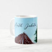ノースダコタ州の山の雪解け コーヒーマグカップ (正面左)