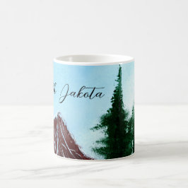 ノースダコタ州の山の雪解け コーヒーマグカップ