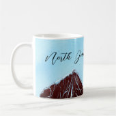ノースダコタ州の山の雪解け コーヒーマグカップ (左)
