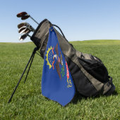 ノースダコタ州の旗のゴルフタオル ゴルフタオル (グリーン)