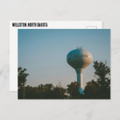 ノースダコタ州ウィリストンのウォータータワー ポストカード (正面/裏面)