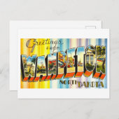 ノースダコタ州ウォプトンからのヴィンテージの挨拶 ポストカード (正面/裏面)