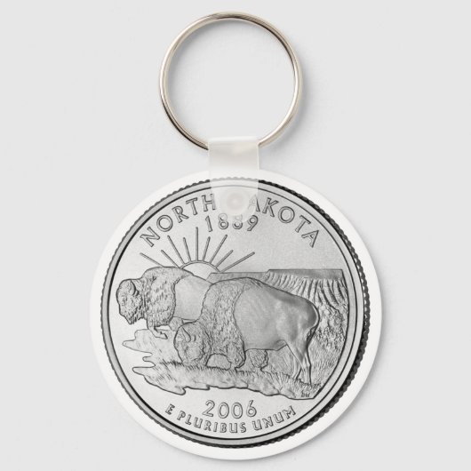ノースダコタ州クォーター キーホルダー (正面)