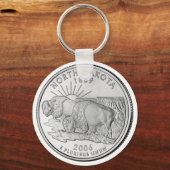 ノースダコタ州クォーター キーホルダー (正面)