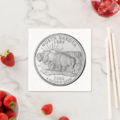 ノースダコタ州クォーター スタンダードカクテルナプキン (インサイチュ)