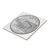 ノースダコタ州クォーター タイル (側面)