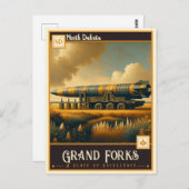 ノースダコタ州グランドフォークス |ヴィンテージ ポストカード (正面/裏面)