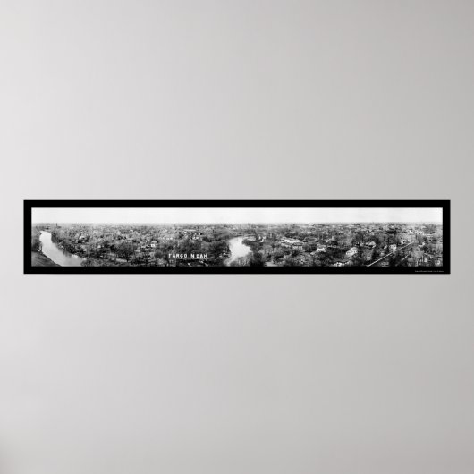 ノースダコタ州ファーゴのパノラマフォト1921 ポスター (正面)