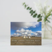 ノースダコタ州フォートユニオン交易所NHSのティピス ポストカード (スタンド正面)