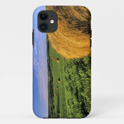 ノースダコタ州ボッティノー近郊の干し草ロール Case-Mate iPhoneケース (裏面)