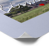 ノースダコタ州写真の挿入と町の名前 ポスター (角)