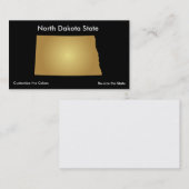 ノースダコタ州名刺メタリック金ゴールド 名刺 (正面/裏面)
