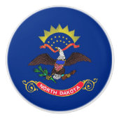 ノースダコタ州旗とセラミックノブの引っ張り セラミックノブ (正面)