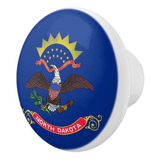 ノースダコタ州旗とセラミックノブの引っ張り セラミックノブ (右)