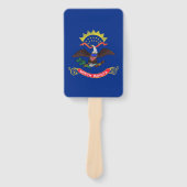 ノースダコタ州旗とハンドファンのセット ハンドファン (正面)