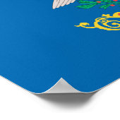 ノースダコタ州旗のパターン ポスター (角)