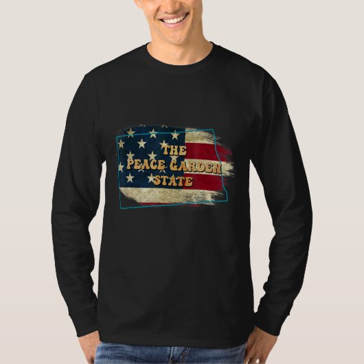 ノースダコタ州旗のモットー Tシャツ (正面)