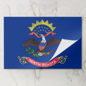 ノースダコタ州旗を持つティアウェイ紙パッド ペーパーパッド (折り畳み)