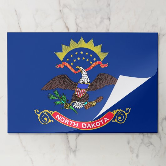 ノースダコタ州旗を持つティアウェイ紙パッド ペーパーパッド (折り畳み)