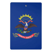 ノースダコタ州旗を持つミニクリップボード ミニクリップボード (裏面)