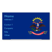 ノースダコタ州旗を持つ名刺マグネット マグネット名刺 (正面)