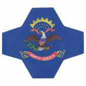 ノースダコタ州旗を持つ愛国的なサッカーボール サッカーボール (フラット)