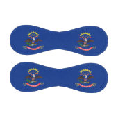 ノースダコタ州旗を持つ愛国野球 野球ボール (パネル)