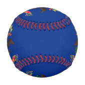 ノースダコタ州旗を持つ愛国野球 野球ボール (裏面)