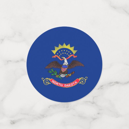 ノースダコタ州旗を持つ表紙吹雪 コンフェッティ (スモール正面)