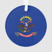 ノースダコタ州旗デザインデコール オーナメント (裏面)