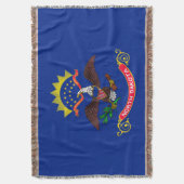 ノースダコタ州旗デザインデコール スローブランケット (正面縦)