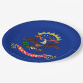 ノースダコタ州旗デザインデコール ペーパープレート (アングル)