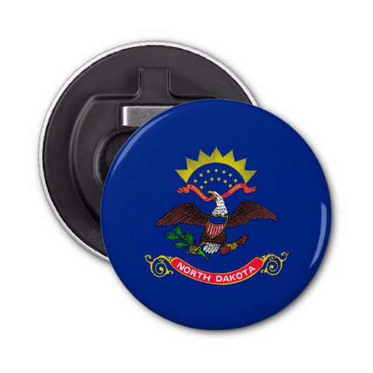 ノースダコタ州旗デザインデコール 栓抜き (正面)