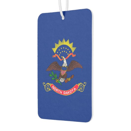 ノースダコタ州旗デザイン カーエアーフレッシュナー (左)